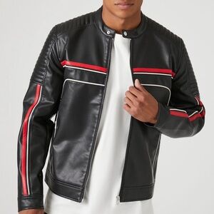Trimmed Trucker Moto Jacket